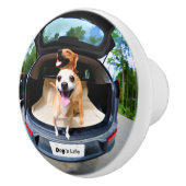 Dog's Life Fish-eye Lens Cute Funny Keramische Knop (Rechts)