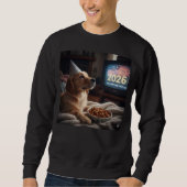 Dogs like new years too sweatshirt (Voorkant)