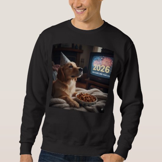 Dogs like new years too sweatshirt (Voorkant)