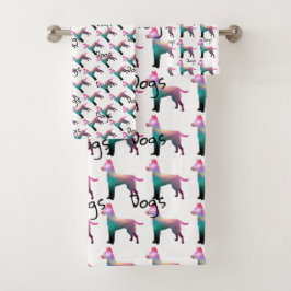 Dogs Logo Badhanddoek Set Bad Handdoek