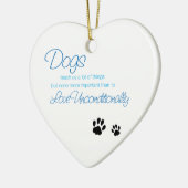 Dogs Love Quote Ornament (Links)