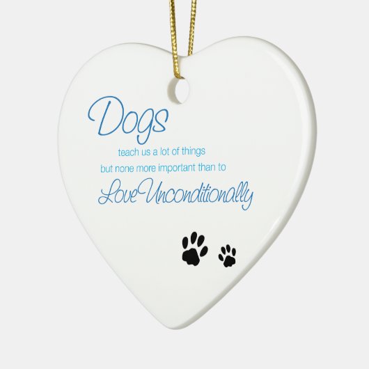 Dogs Love Quote Ornament (Links)