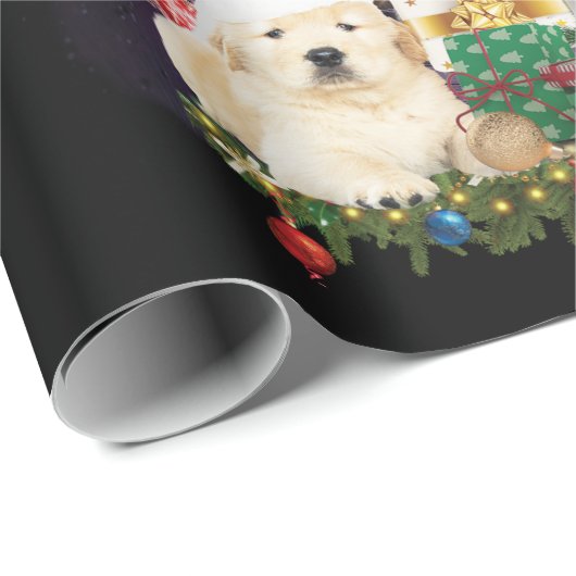 Dogs Merry Kerstlight Cadeaupapier (Rol Hoek)