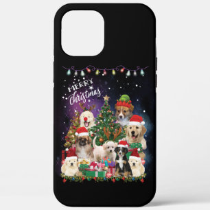 Dogs Merry Kerstlight Case-Mate iPhone Case