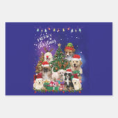 Dogs Merry Kerstlight Inpakpapier Vel (Voorkant 3)