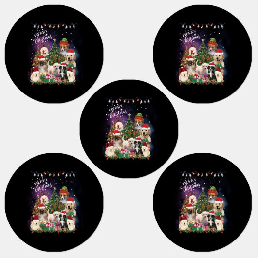Dogs Merry Kerstlight Labels (Groep)