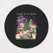 Dogs Merry Kerstlight Labels (Design 1)