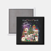 Dogs Merry Kerstlight Magneet (Voorkant / Achterkant)