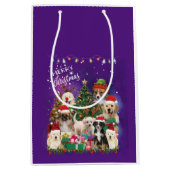 Dogs Merry Kerstlight Medium Cadeauzakje (Voorkant)