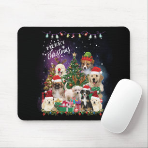Dogs Merry Kerstlight Muismat