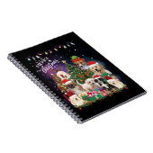 Dogs Merry Kerstlight Notitieboek (Rechterzijde)