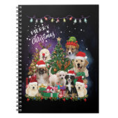 Dogs Merry Kerstlight Notitieboek (Voorkant)