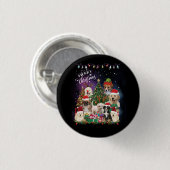 Dogs Merry Kerstlight Ronde Button 3,2 Cm (Voorkant /achterkant)