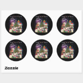 Dogs Merry Kerstlight Ronde Sticker (Vel)