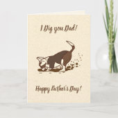 Dogs met vuil graven - Happy Vaderdag. Kaart (Voorkant)