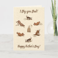 Dogs met vuil graven - Happy Vaderdag.