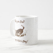 Dogs met vuil graven - Happy Vaderdag. Koffiemok (Voorkant links)