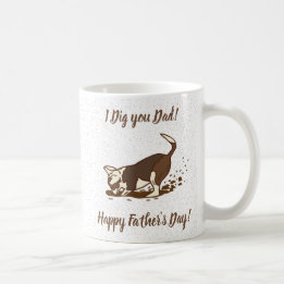 Dogs met vuil graven - Happy Vaderdag. Koffiemok