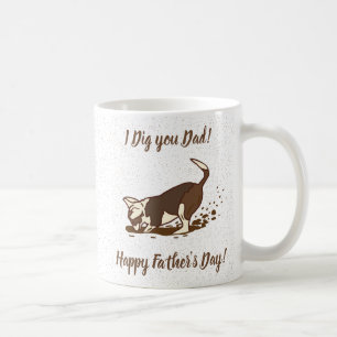 Dogs met vuil graven - Happy Vaderdag. Koffiemok