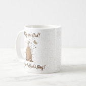 Dogs met vuil graven - Happy Vaderdag. Koffiemok (Voorkant links)