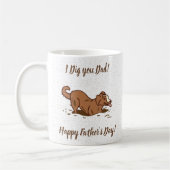 Dogs met vuil graven - Happy Vaderdag. Koffiemok (Links)