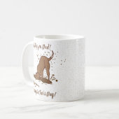 Dogs met vuil graven - Happy Vaderdag. Koffiemok (Voorkant links)