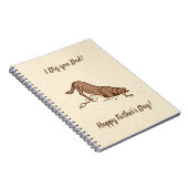 Dogs met vuil graven - Happy Vaderdag. Notitieboek (Rechterzijde)