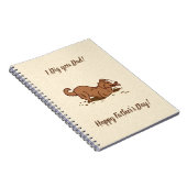 Dogs met vuil graven - Happy Vaderdag. Notitieboek (Rechterzijde)