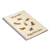 Dogs met vuil graven - Happy Vaderdag. Notitieboek (Rechterzijde)