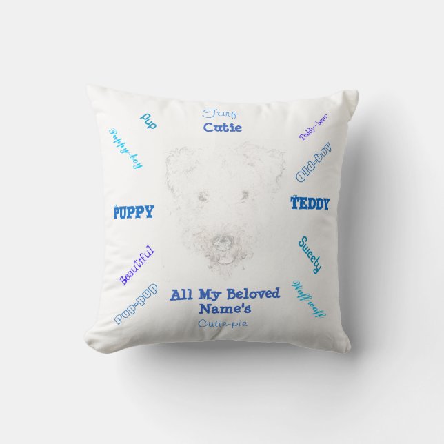 Dog's Name's Pillow Kussen (Voorkant)
