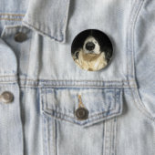 Dog's neus dicht bij ronde button 5,7 cm (In situ)