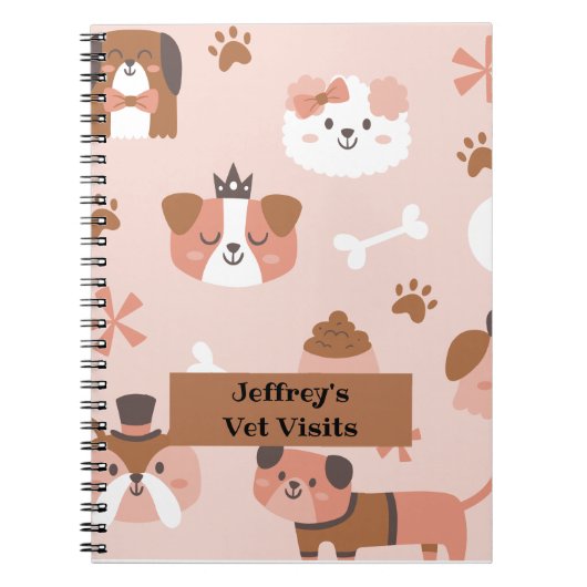 Dog's Notitieboek Gepersonaliseerd of voor dierena (Voorkant)