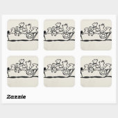 "Dogs on Boat" Sticker van Willowcatdesigns (Vel)