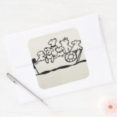 "Dogs on Boat" Sticker van Willowcatdesigns (Envelop)