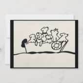 "Dogs on Boat" Uitnodiging Willowcatdesigns (Voorkant)