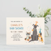 Dogs Party baby shower Kaart (Staand voorkant)