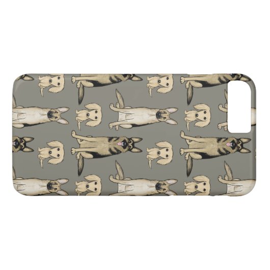 Dogs Pattern Case-Mate iPhone Case (Achterkant (Horizontaal))