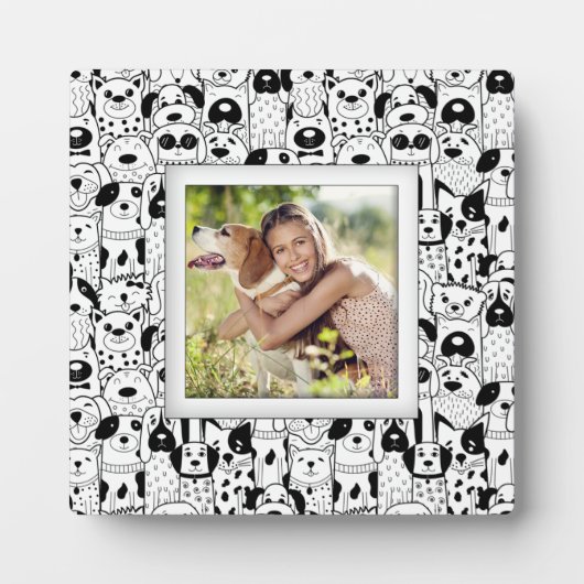 Dogs Pattern Frameless Photo Easel Back Fotoplaat (Voorkant)