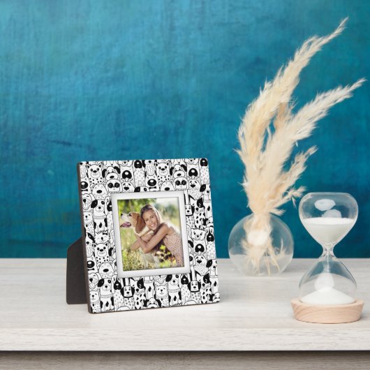 Dogs Pattern Frameless Photo Easel Back Fotoplaat (Insitu)