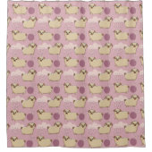 Dogs Pattern Shower Curtain Douchegordijn (Voorkant)