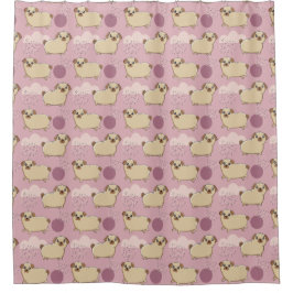Dogs Pattern Shower Curtain Douchegordijn