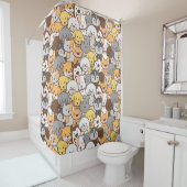 Dogs Pattern Shower Curtain Douchegordijn (In situ)