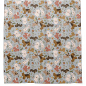 Dogs Pattern Shower Curtain Douchegordijn (Voorkant)