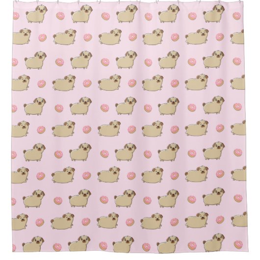 Dogs Pattern Shower Curtain Douchegordijn (Voorkant)