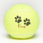 Dogs Paw Drukt aangepaste tennisballen af (Voorkant)