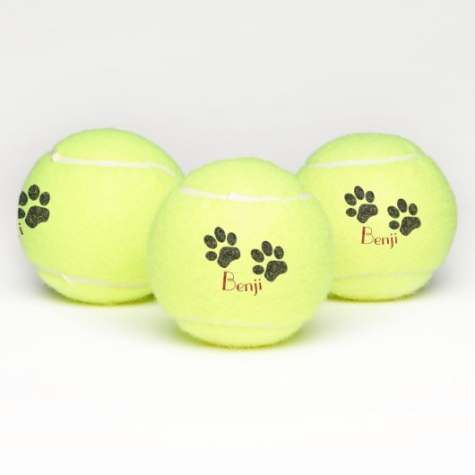Dogs Paw Drukt aangepaste tennisballen af (Multi)