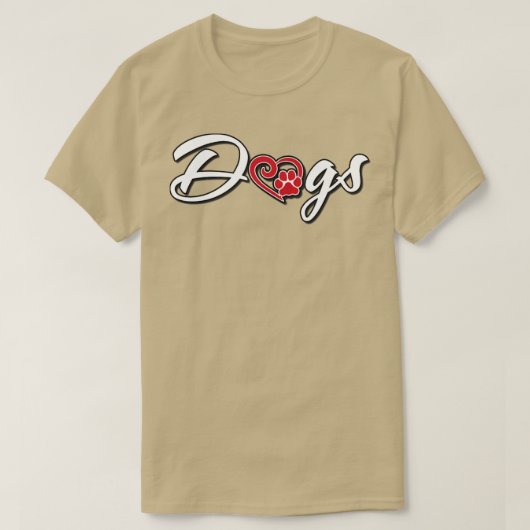 Dogs Paw Heart T-shirt (Design voorkant)