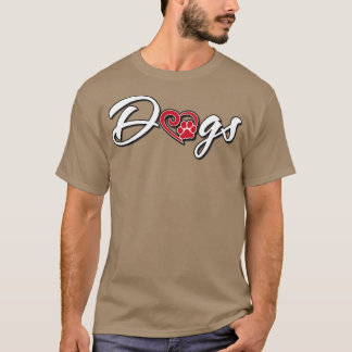 Dogs Paw Heart T-shirt