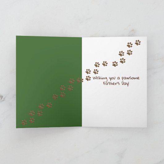 Dog's Paw in hand Vaderdag Kaart (Binnen)