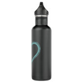 Dogs Paw Print Heart Dog mama Waterfles (Rechts)